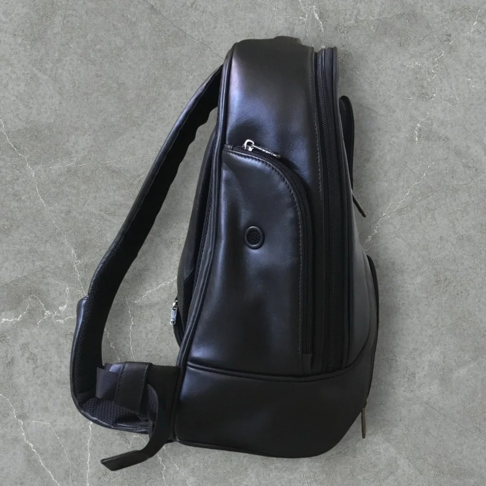 Tumi Black leather Laptop Backpack